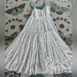 Solitaire White Eyelet Maxi Dress